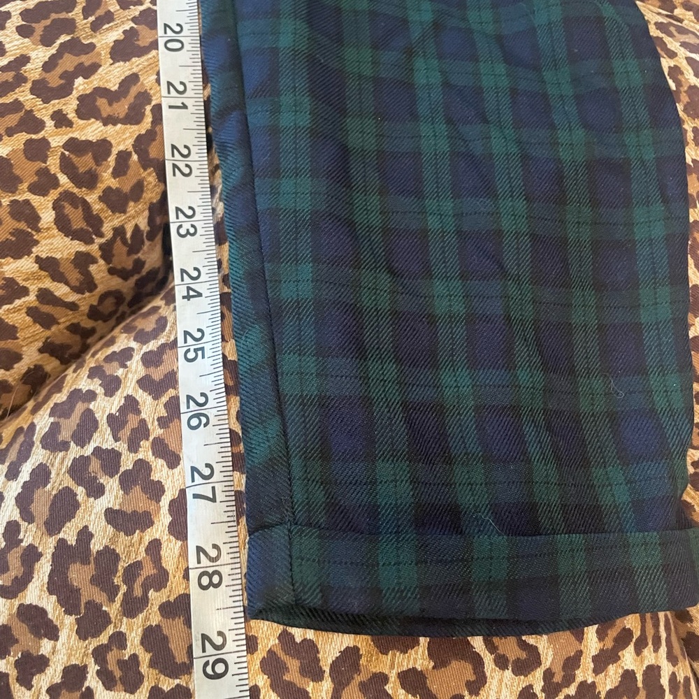 Nasty Gal Black and Green Plaid High-Waist Pants - Picture 5 of 5